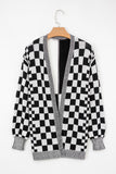 The Harvest Check Cardigan in Black & White! (In stock!)