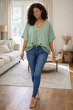 Santorini Breeze Textured Blouse!