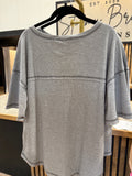 The Waffle Waves Top in Gray! (In stock!)