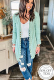 50% Off!!! ‘Oh Snap’ Cardigan (Dusty Green!)