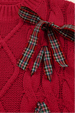 Tartan-Tied Holiday Sweater!