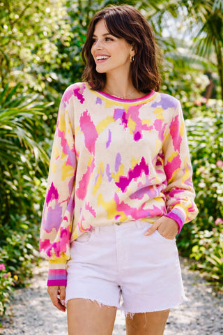 Fresh Start Abstract Sweater!