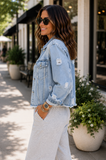 The Harper Distressed Denim Jacket!