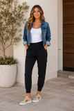 The Austin Cargo Joggers in Black!