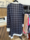 The Windowpane Contrast Cardigan! (In stock!)