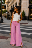 The Edge Appeal Wide Leg Stud Jeans (PINK!)