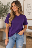 The Everyday Essential Relaxed Tee in Dark Purple! (In stock!)