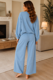 'The Beckham' Textured 2-Piece Set in Cornflower Blue! (In stock!)