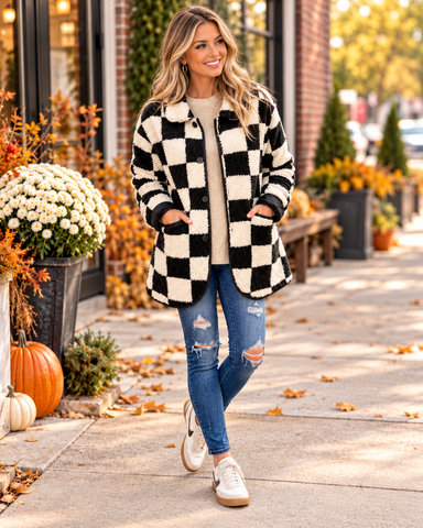 ‘Top of the Rock’ Checkered Jacket!