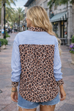 IN STOCK: Savannah Stroll Button-Up Top in Blue!