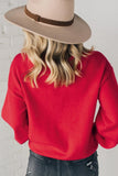 The Merry Pearl Sweater in Red!