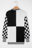 The Harvest Check Cardigan in Black & White! (In stock!)