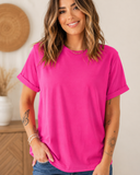 The Everyday Essential Relaxed Tee in Pink! (In stock!)