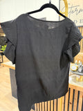 The Little Black Ruffle Top! (In stock!)