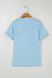 The Everyday Essential Relaxed Tee in Light Blue!