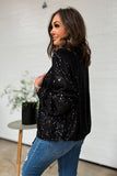 NEW Sporty Sequin Jacket! (Black)