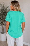 The Everyday Essential Relaxed Tee in Turquoise (In stock!)