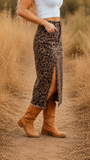 The Untamed Leopard Denim Skirt! (In stock!)