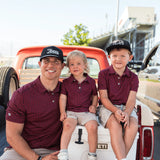 Youth Performance Polo - Texas - Black & Red