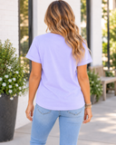 The Everyday Essential Relaxed Tee in Light Purple! (In stock!)