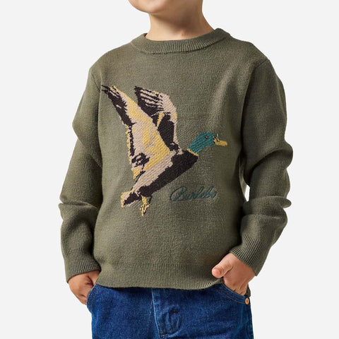 Youth Cabin Sweater - Olive Duck