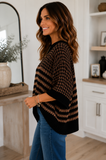 The Capri Coastline Knit in Black/Tan!