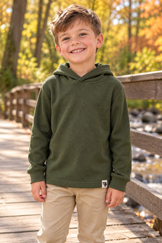 Youth Thermal Hoodie - Mallard Green