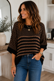 The Capri Coastline Knit in Black/Tan!