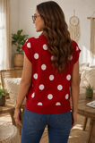 The Cherry Dot Button Vest! (In stock!)