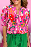 The Pink Pop Floral Top! (In stock!)