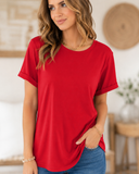 The Everyday Essential Relaxed Tee in Red! (In stock!)
