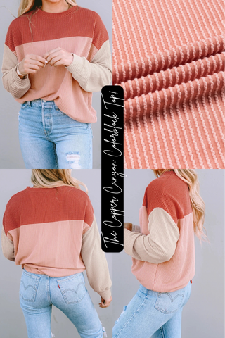The Copper Canyon Colorblock Top!