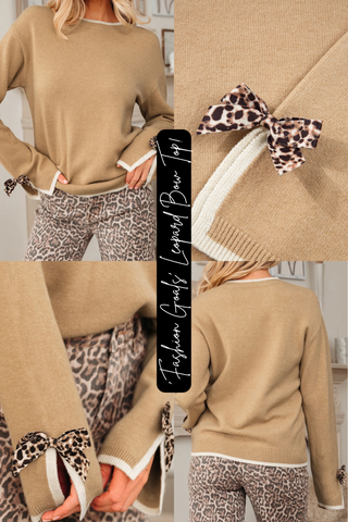 ‘Fashion Goals’ Leopard Bow Top!