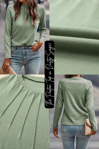 The Paxton Top in Dusty Sage!