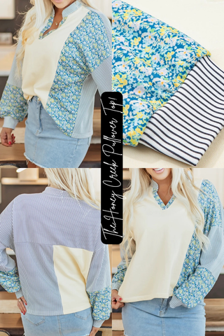 The Honey Creek Pullover Top!