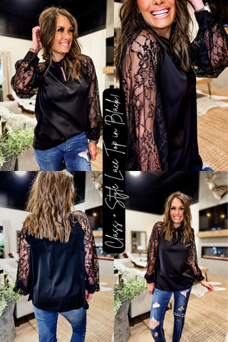 Class + Style Lace Top in Black!