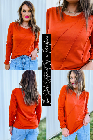 The Sleek Statement Top in Pumpkin!