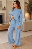 'The Beckham' Textured 2-Piece Set in Cornflower Blue! (In stock!)