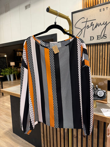 The Autumn Mix Print Top! (In stock!)