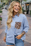 IN STOCK: Savannah Stroll Button-Up Top in Blue!
