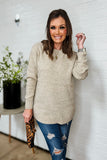 The Lexi Waffle Sweater in Oatmeal!