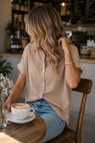 The Polka Dot Cutie in Latte!
