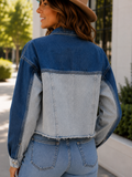 The Double Take Colorblock Denim Jacket! (In stock!)