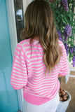 The Pink Bow Stripe Knit Top! (In stock!)