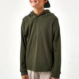Youth Thermal Hoodie - Mallard Green