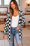 The Harvest Check Cardigan in Black & White! (In stock!)