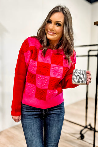 NEW Checkered Heart Sweater!