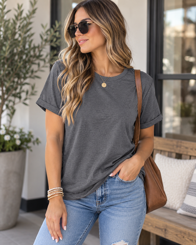The Everyday Essential Relaxed Tee in Gray! (In stock!)