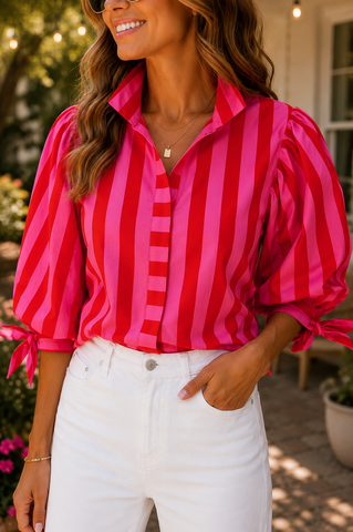 The Firecracker Stripe Blouse!