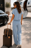 The Jetsetter Lounge Set! (Dusty Blue)